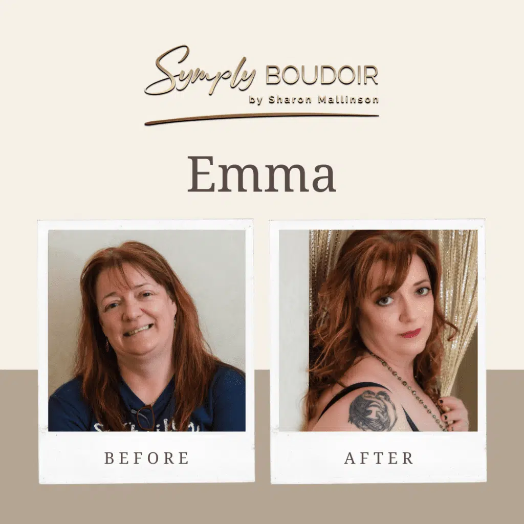 before and after photo for the 50 over 50 project