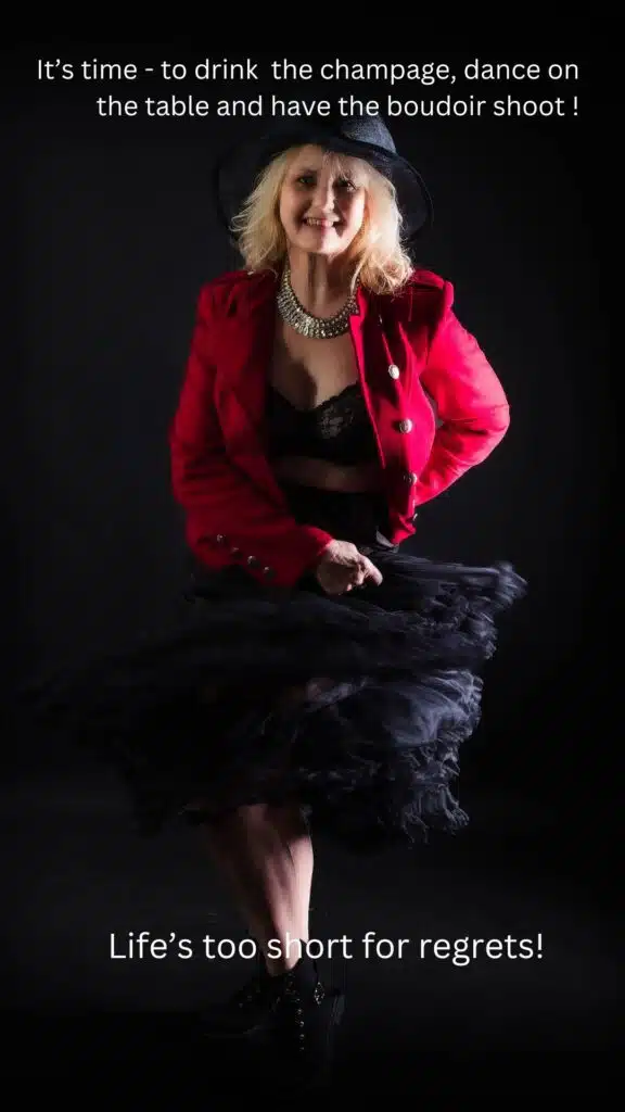 boudoir for mature women - dancing in a studioi