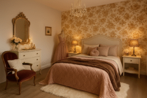 pink bedroom for symply boudoir