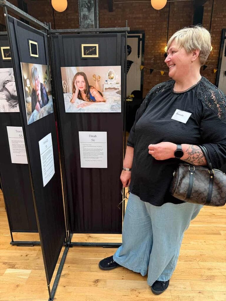 woman at the Ageless over 50 exhibition