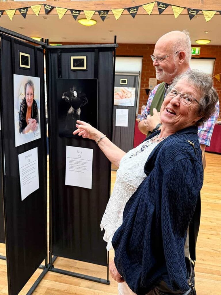 woman at the Ageless over 50 exhibition